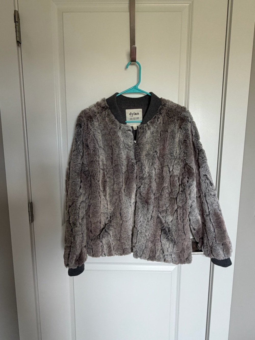 dylan Gray Plush Faux Fur Bomber